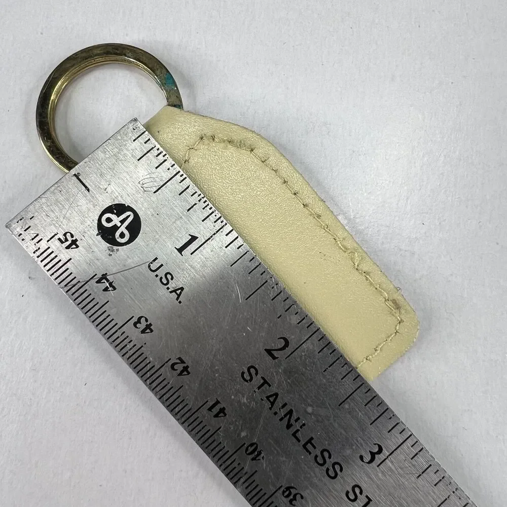 Shakespeare's Birthplace Leather Tag Strap Souvenir Keychain Keyring 2.5